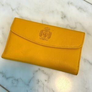 Mundi bright yellow leather wallet
